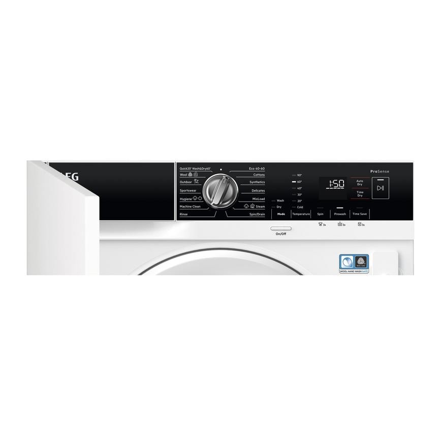 AEG L7WE7631BI Integrated 7Kg / 4Kg 1550rpm White Washer Dryer