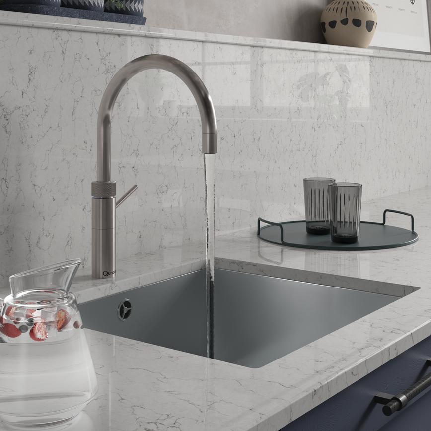 Quooker Fusion Stainless Steel Tap running