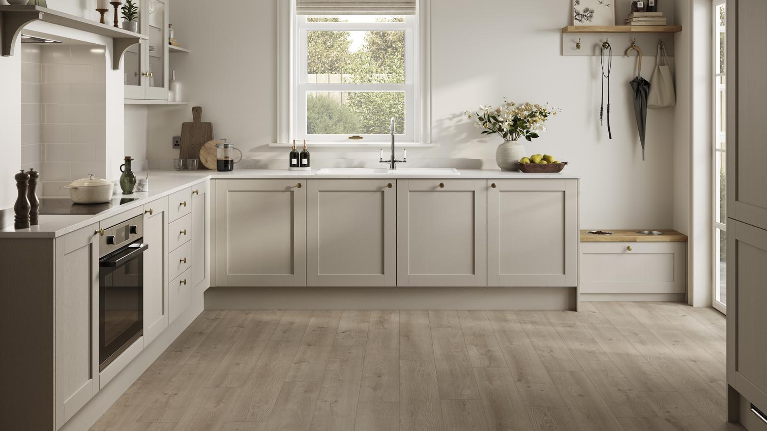 Oake and Gray Greige Oak Laminate Flooring 2.179m² Pack