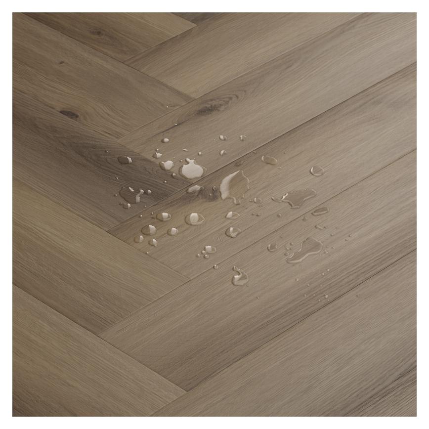 Oake&Gray Rigid Vinyl XL Herringbone Espresso Oak Water.