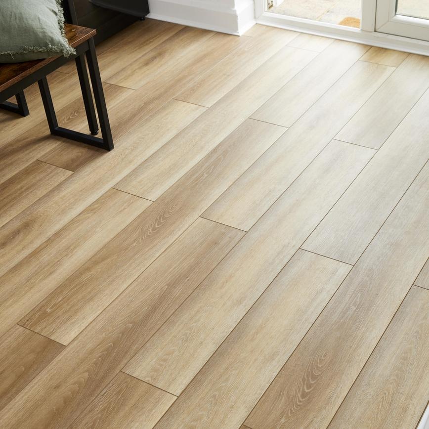 Light Oak Vinyl Tile Kitchen Floor v2