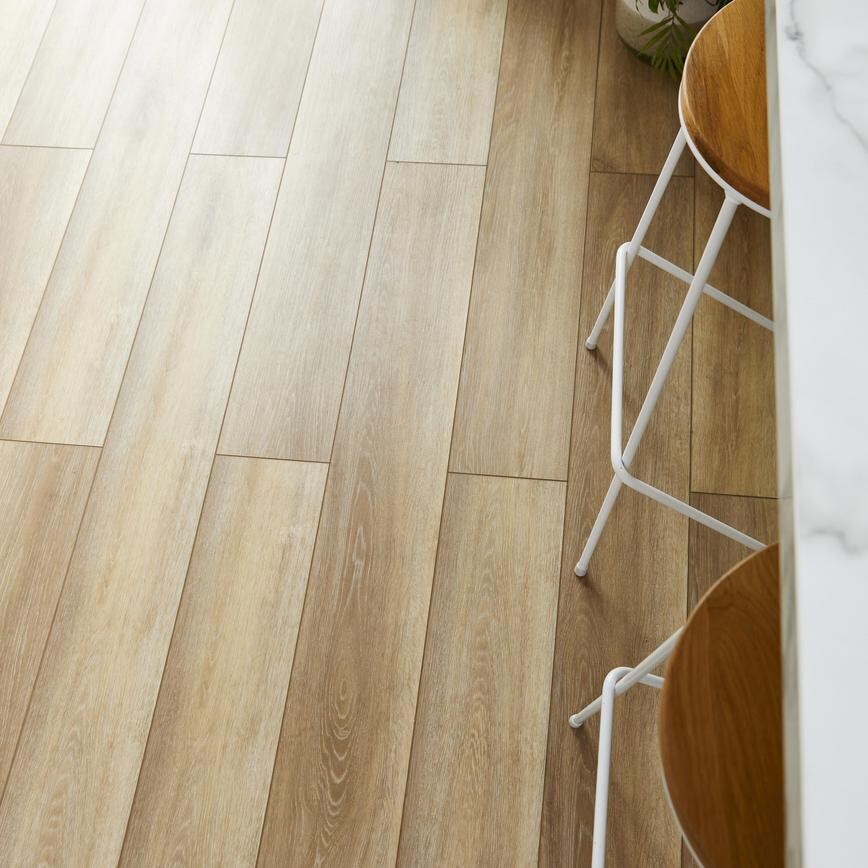 Light Oak Vinyl Tile Kitchen Floor v3
