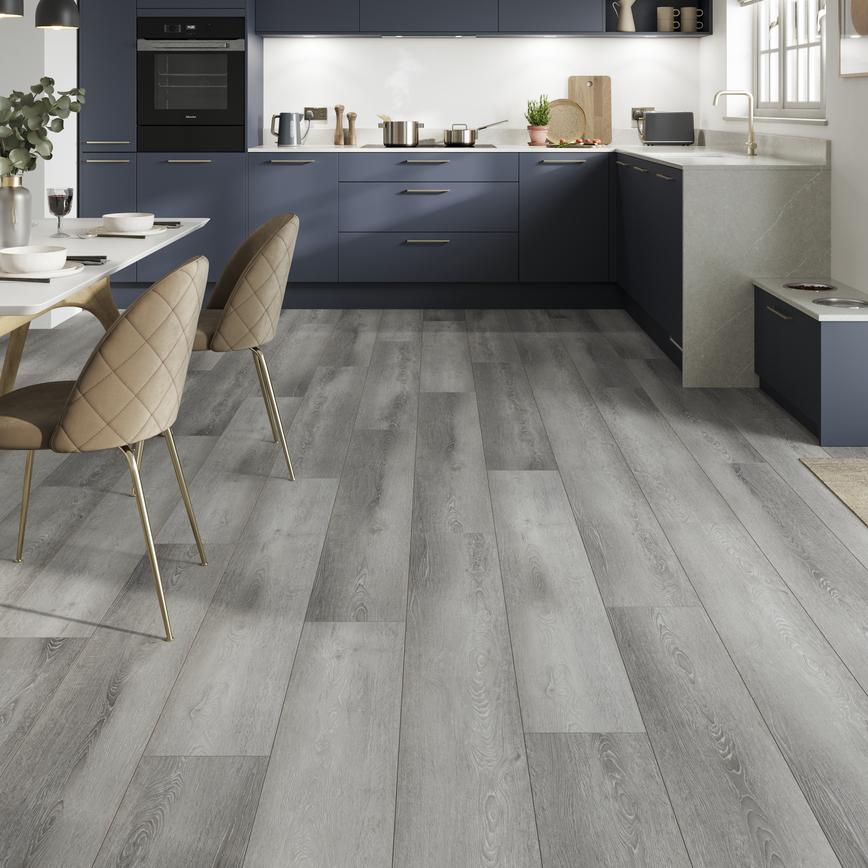 XL Rigid Vinyl Harbour Grey Kitchen