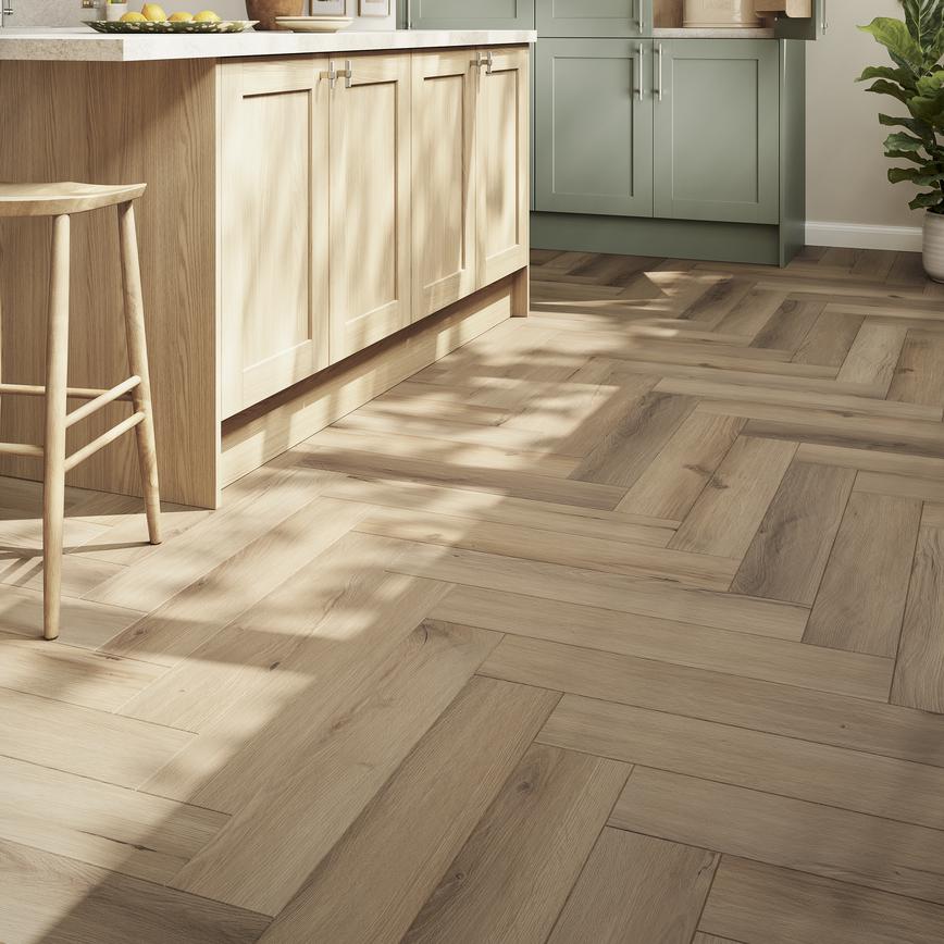 Espresso Oak Herringbone