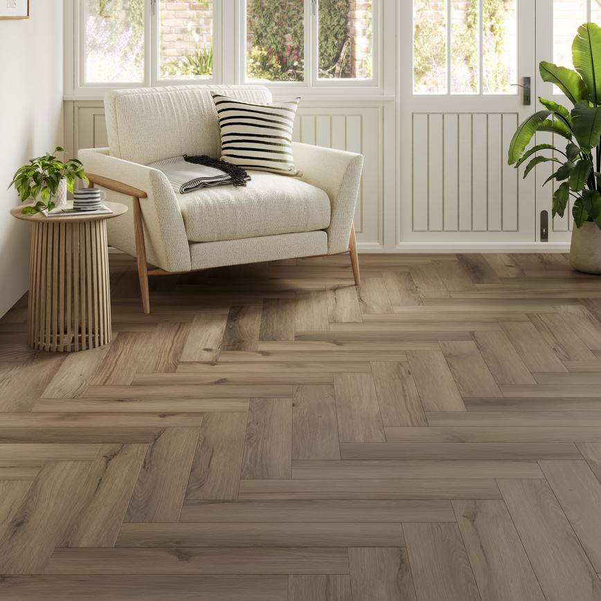 Espresso Oak Herringbone Conservatory