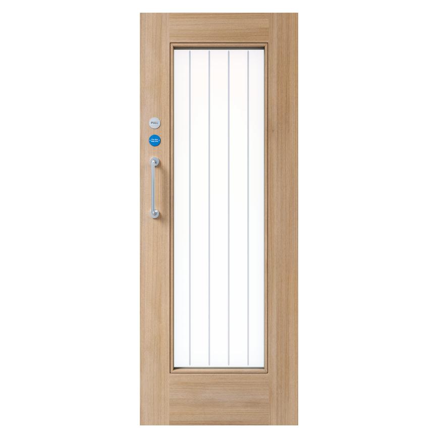 Pre-finished Dordogne Oak Glazed FD30 door