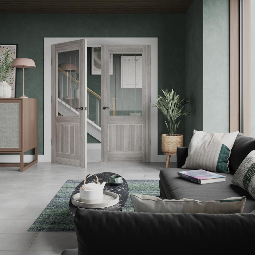 Hodenby Grey Glazed 2'9 Door Cameo