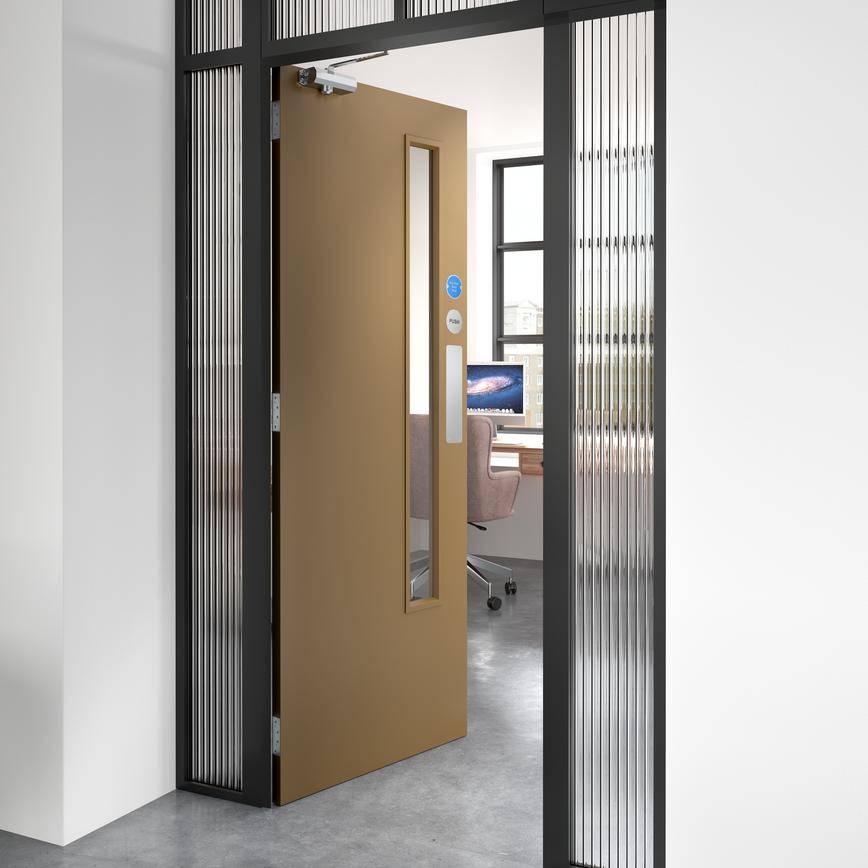 2ft6 Spey Primed Flush 20G Glazed Door