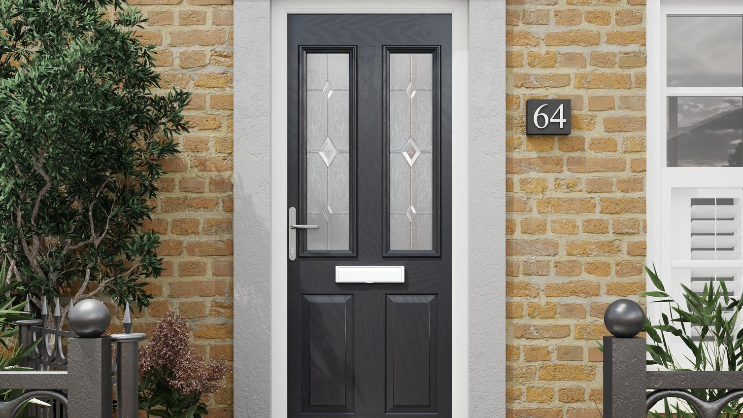 Clifton Glazed Anthracite Composite Door