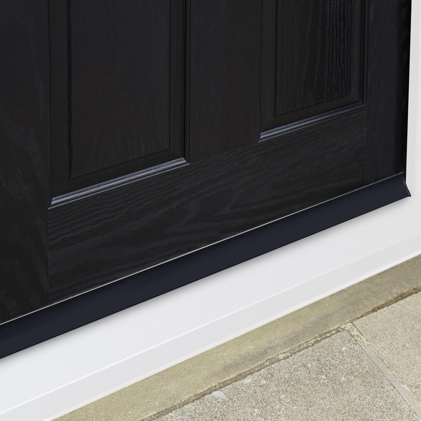 Black Weather Bar Composite Doors