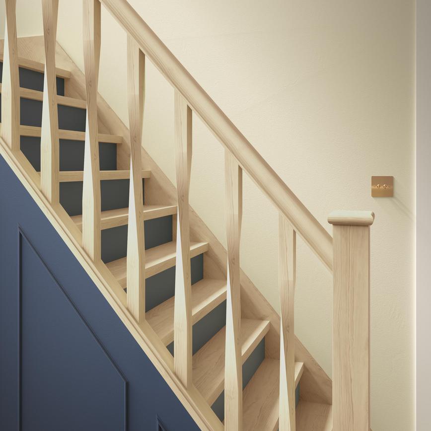 Howdens Oak Twisted 41mm Spindle