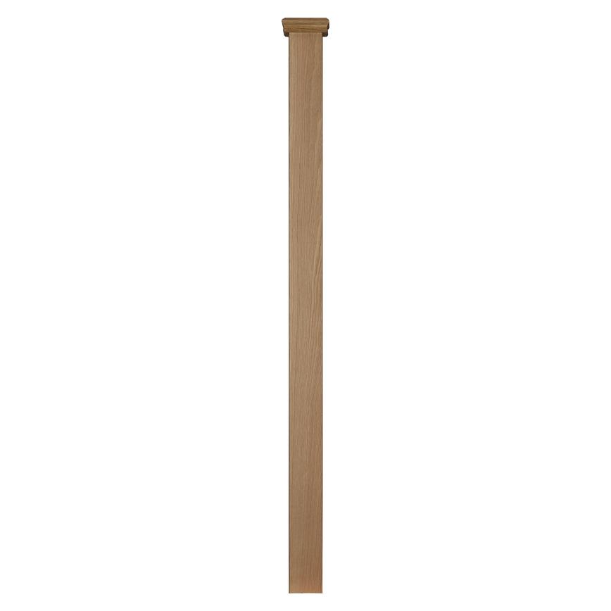 oak square newel post with cap_nwl0037