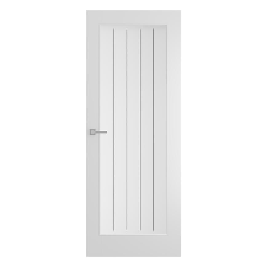 Howdens Dordogne 6'6 x 2'6" White Smooth Moulded Clear Glazed Door"
