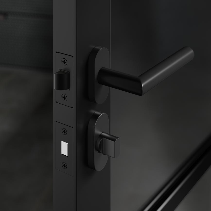 Matt Black 58.5mm Case 40mm Backset Bathroom Bolt