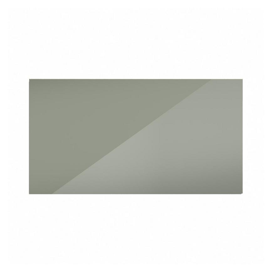 Hockley Mirror Gloss Reed Green 600mm x 326mm Integrated Microwave Top Box Door Shown Closed from the Front