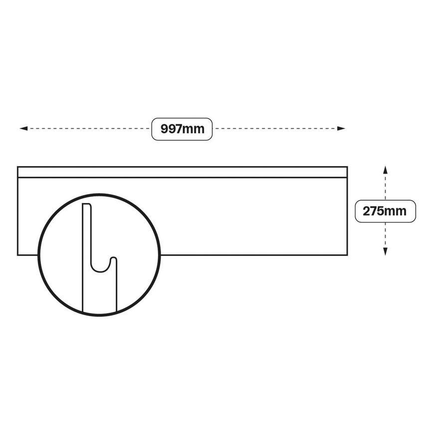 Integrated Handle 1000 Fridge Freezer Door (XX91C)