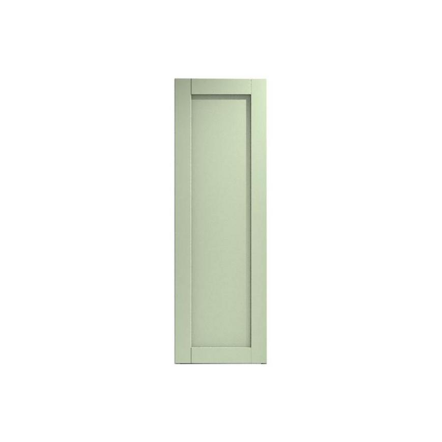 Witney Reed Green 400mm x 1200mm Full Height Larder Door Shown from the Front as a Single Door