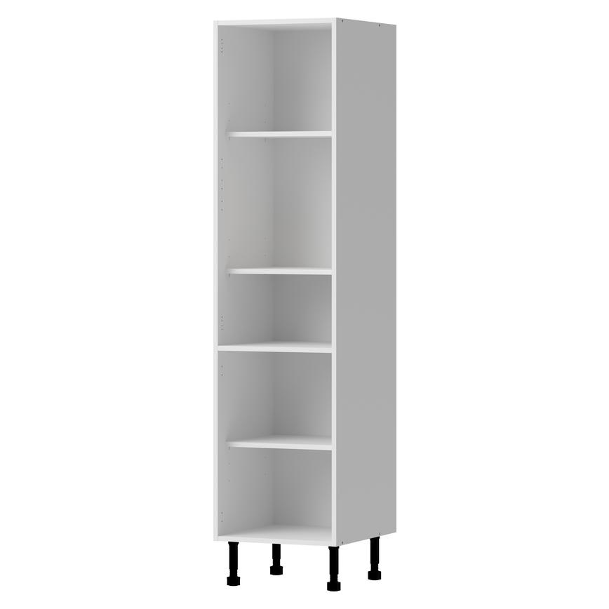 White 1942mm x 500mm x 575mm Flat Pack Larder Tower Cabinet