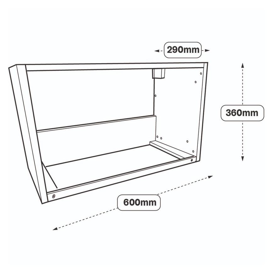 600mm Half Height Canopy Hood Wall Cabinet