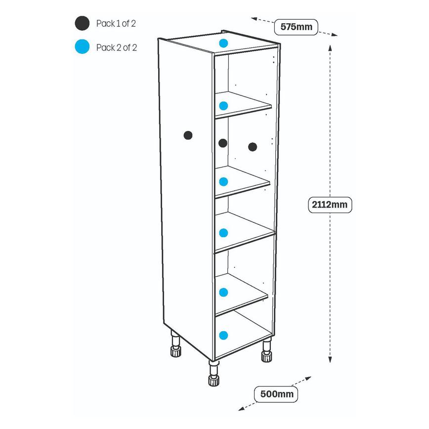 500 Larder Cabinet Line Drawing