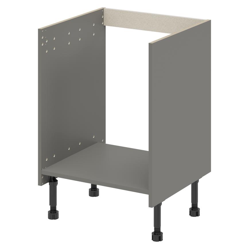 Croft Grey 720mm x 600mm x 575mm Ready Assembled Low Built Under Oven Housing Base Cabinet