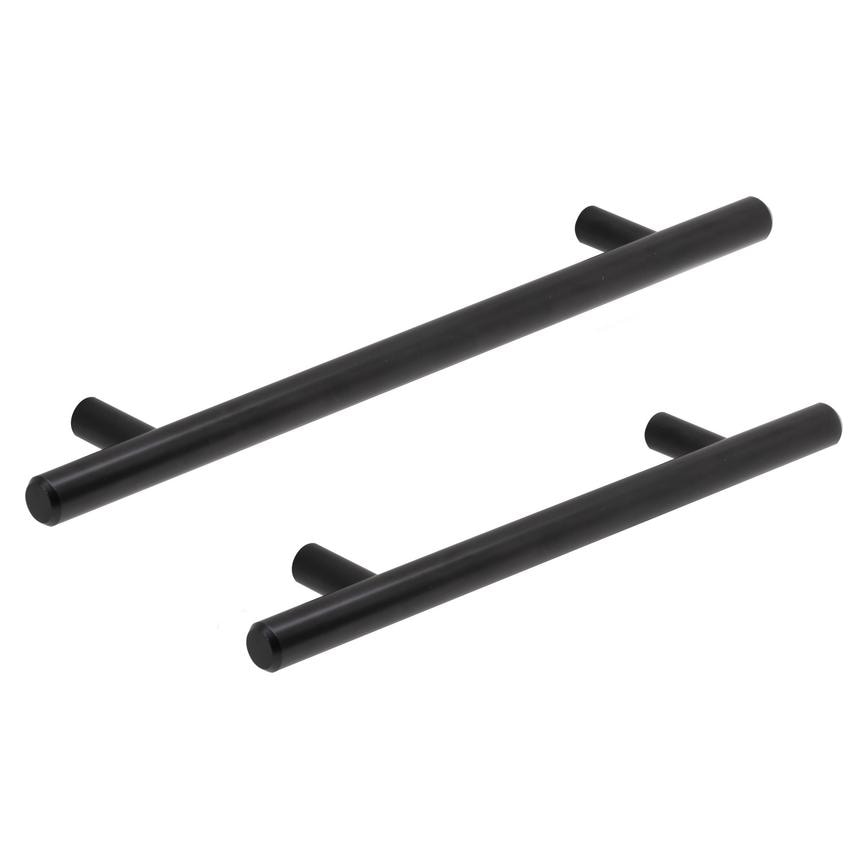 T Bar Matt Black Classic Cupboard Handle