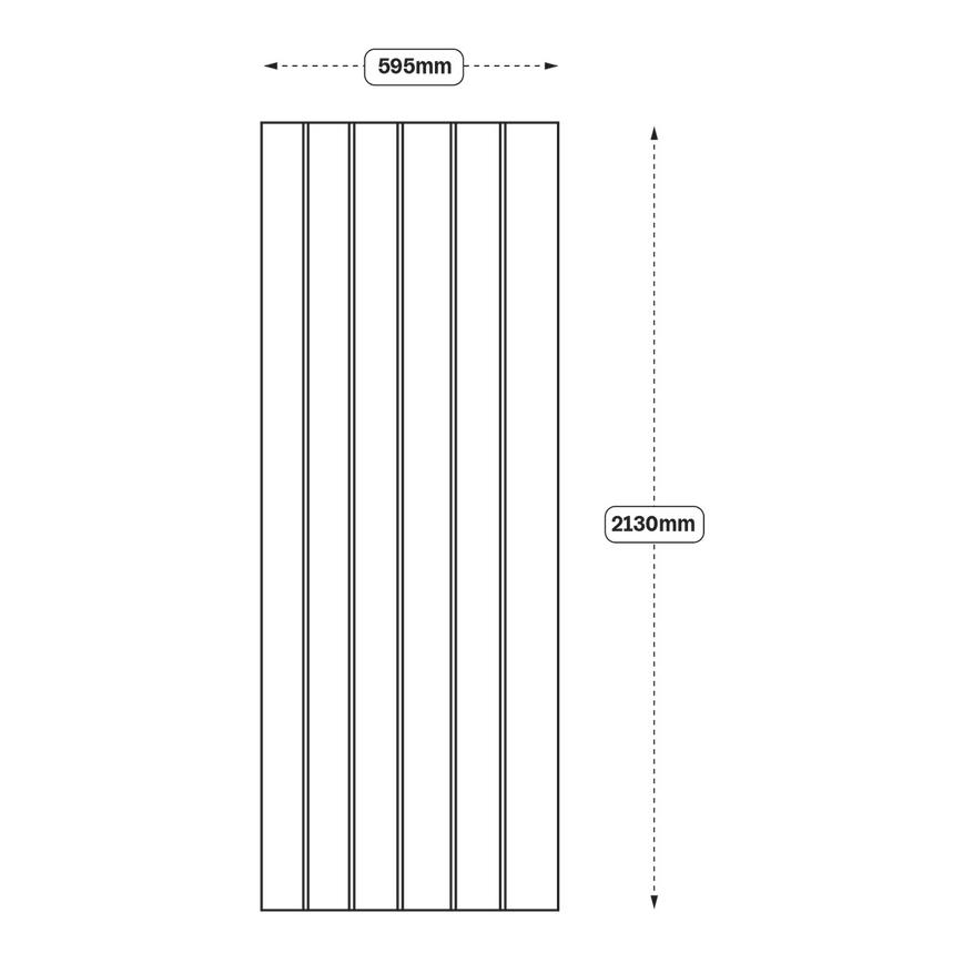 Tongue and Groove Tower Decor End (XX84) Line Drawing