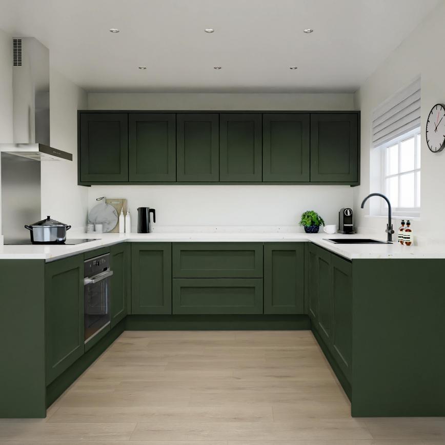 Chilcomb FirGreen Handleless EKES Set Shot U Shape