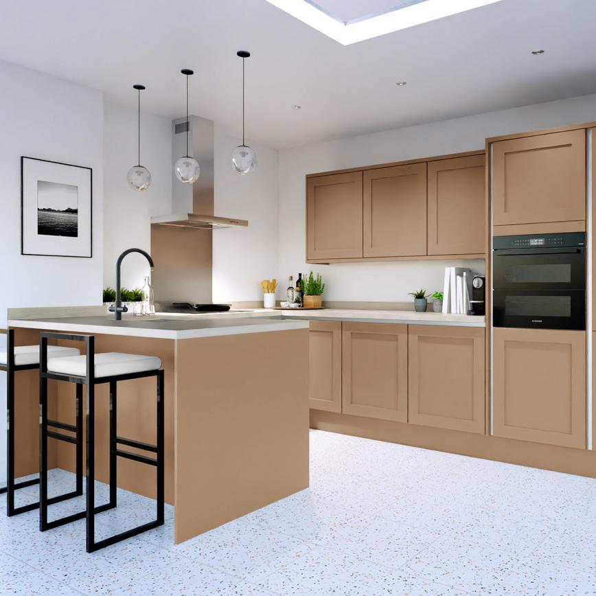 Chilcomb Handleless Terracotta EKES Peninsula