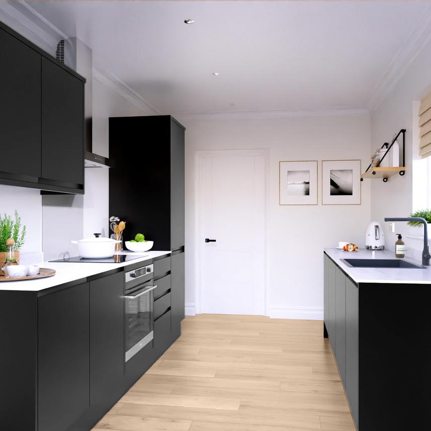 Clerkenwell Super Matt Black EKES Galley