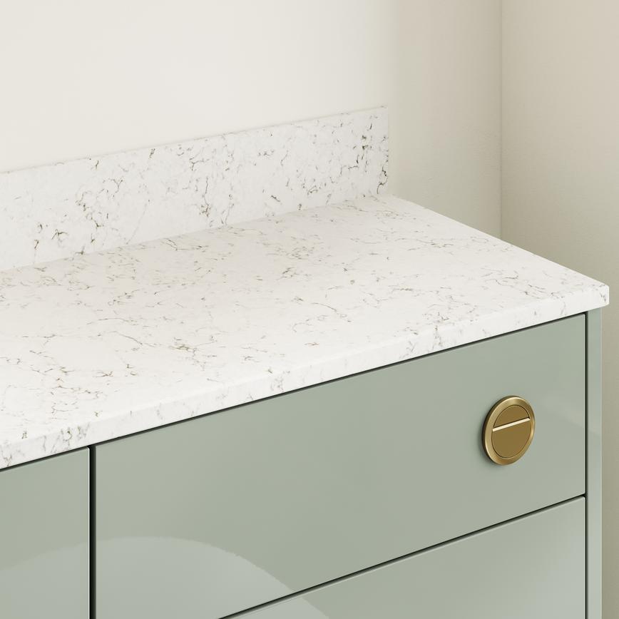Greenwich Gloss Reed Green Bathroom Worktop