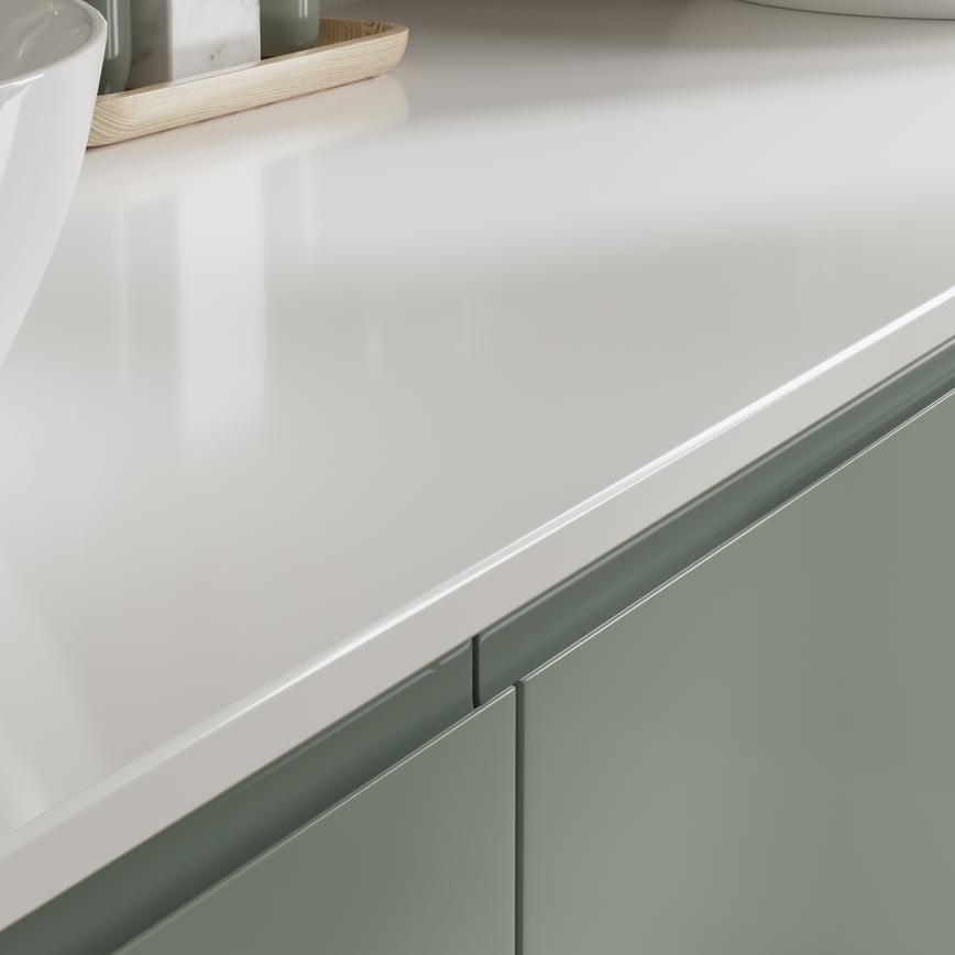 Clerkenwell Gloss Reed Green Bathroom Worktop
