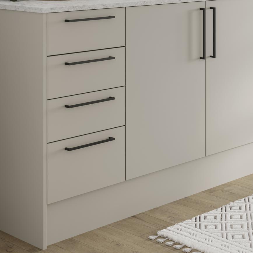 Hockley Super Matt Sand Stone Bathroom Base Cabinets