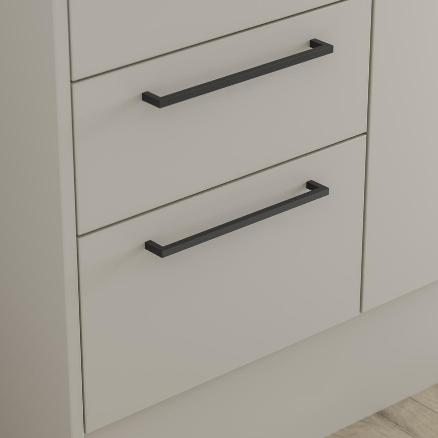 Hockley Super Matt Sand Stone Bathroom Drawers