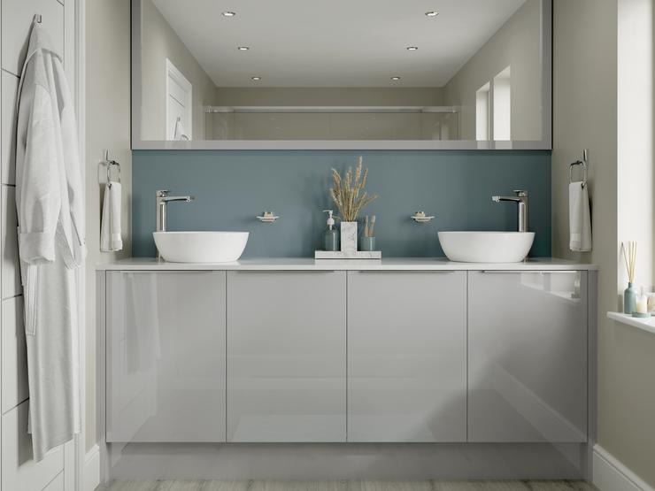 Hockley Mirror Gloss Dove Grey Bathroom