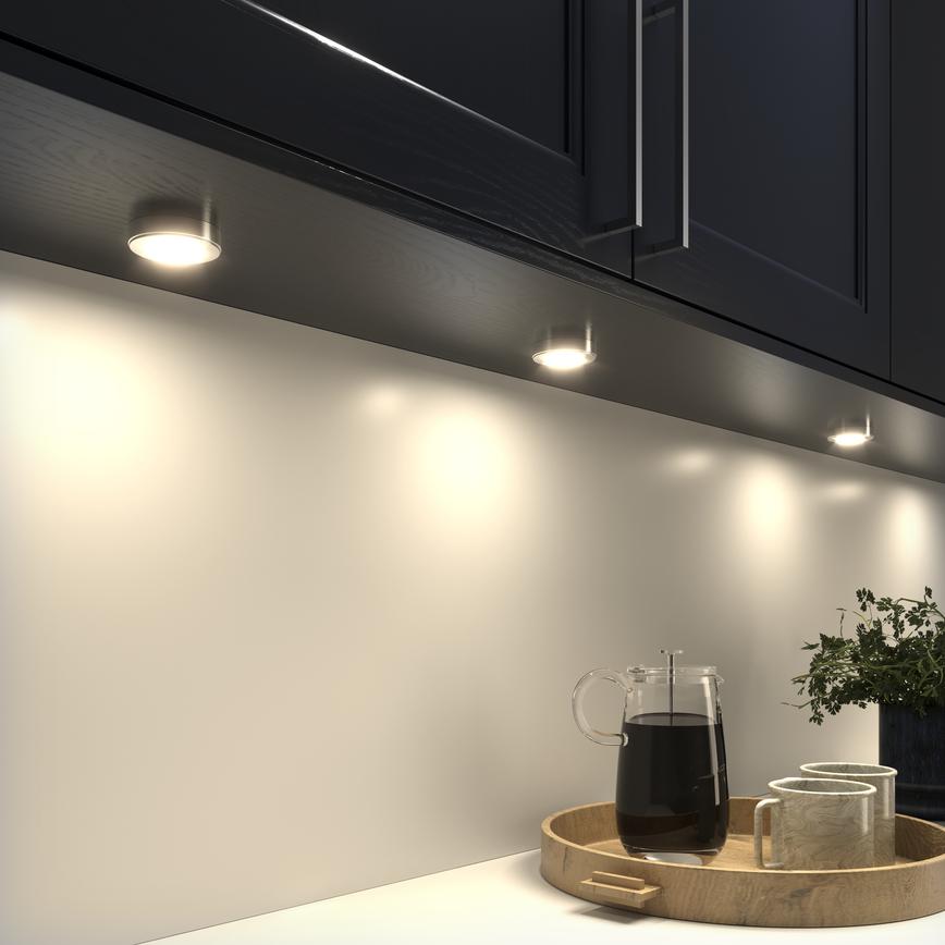 LED Circular Downlight Trio Tone Elmbridge Navy Kitchen Warm