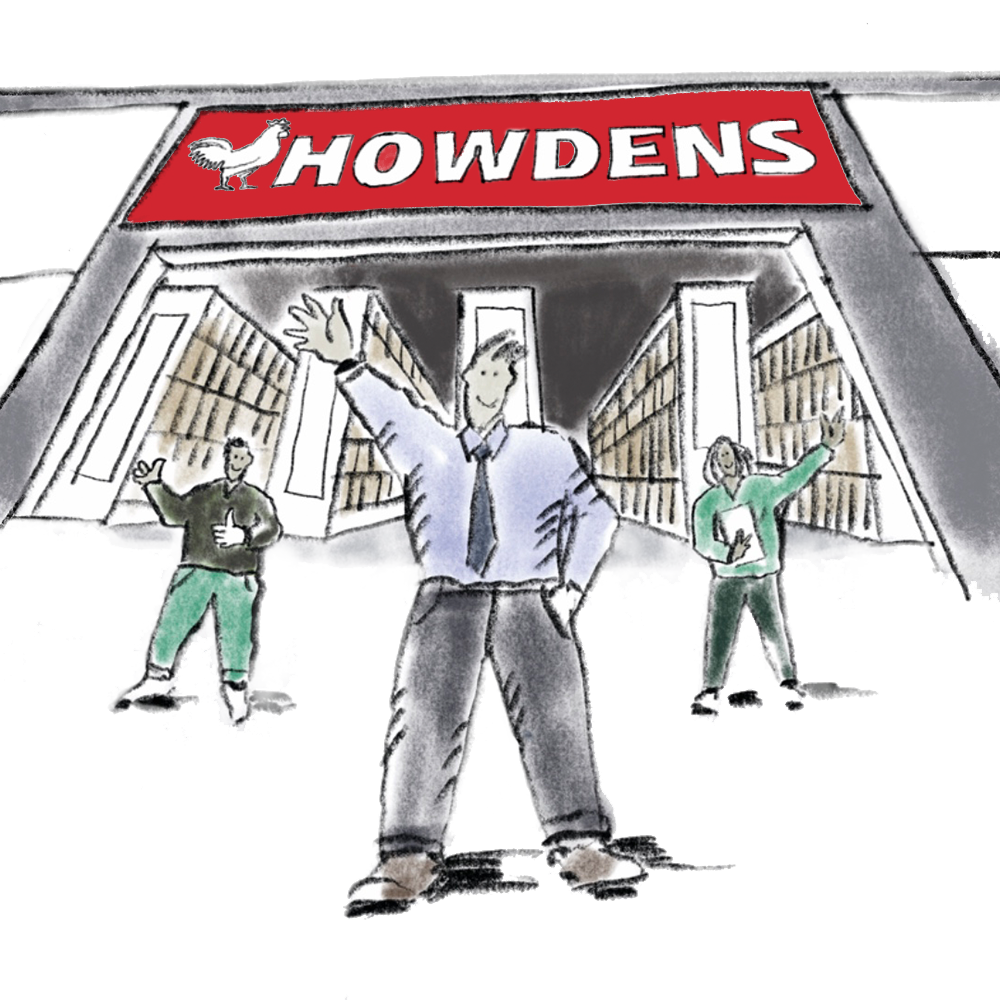 Staff outside Howdens depot