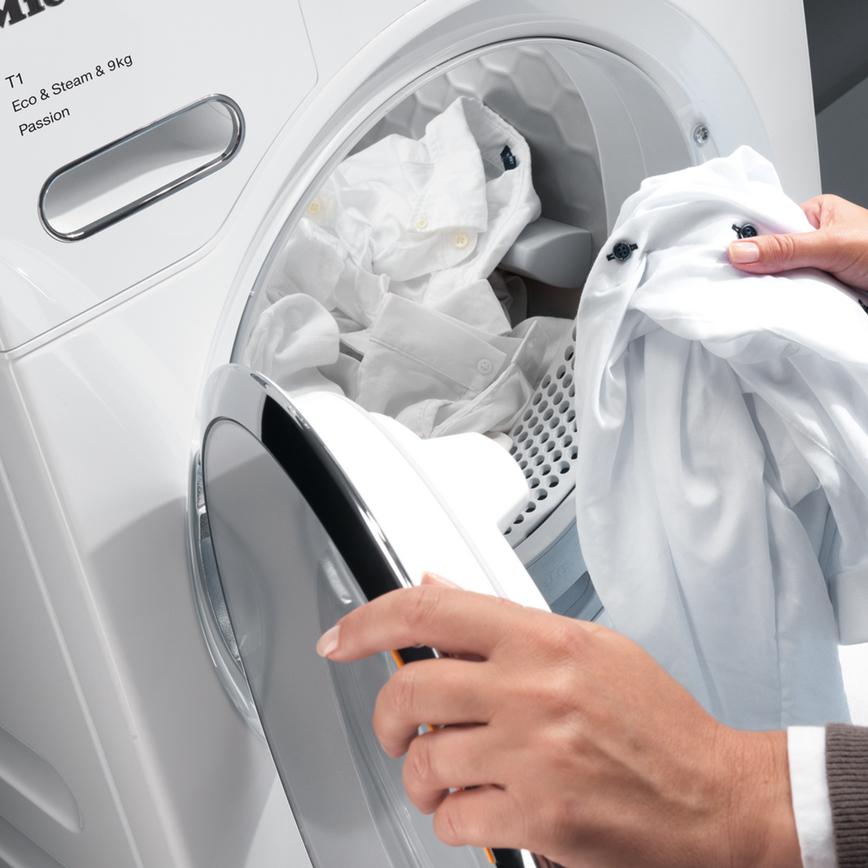 Miele TEF765 Freestanding 8Kg Tumble Dryer Shirt Loading