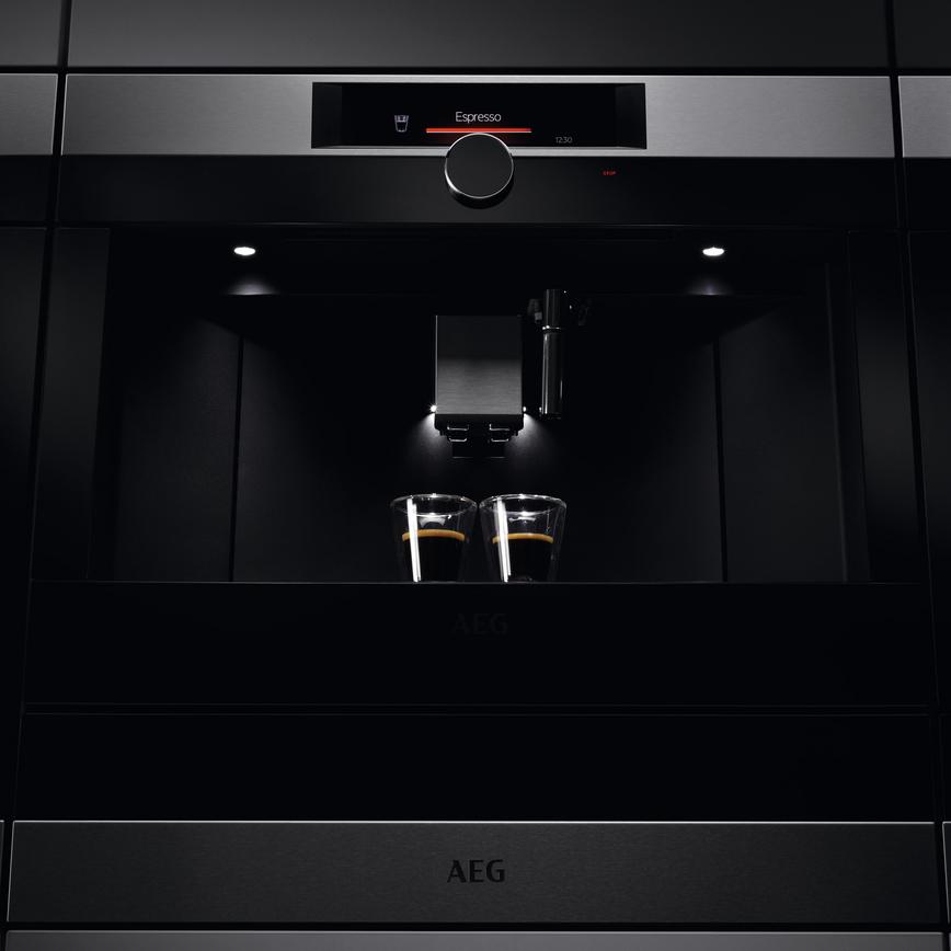 AEG Coffee Machine Control Panel Close Up