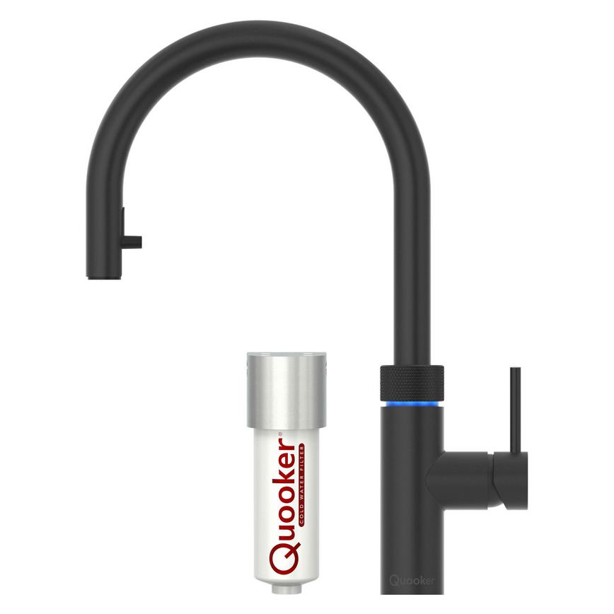 TAP2096 Quooker Flex Black Tap & Cold Water Filter
