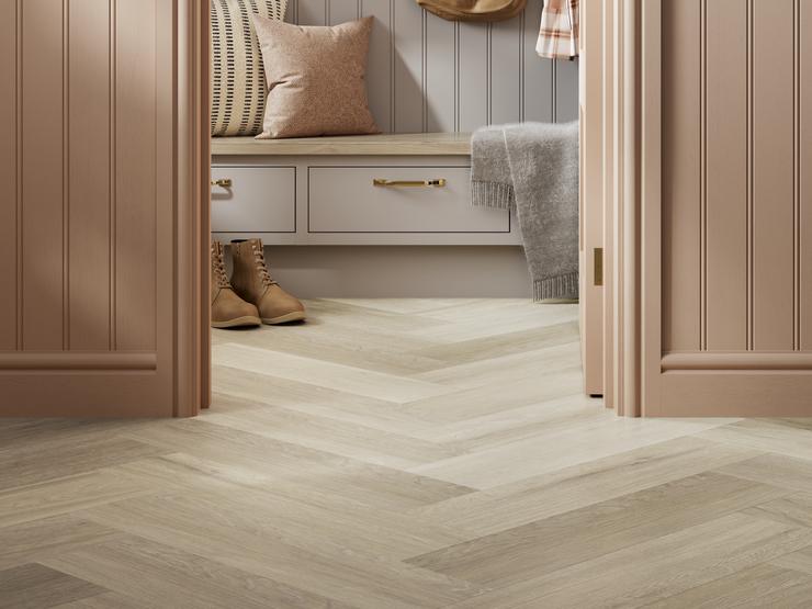 Karndean Korlok Texas White Ash Herringbone Bootroom