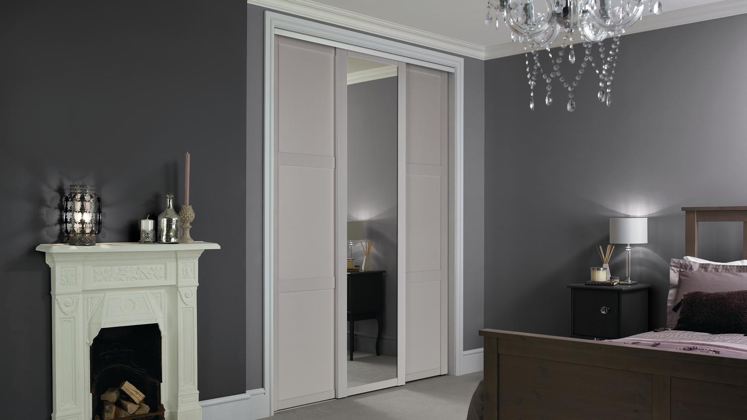 Dove Grey Shaker panel and mirror