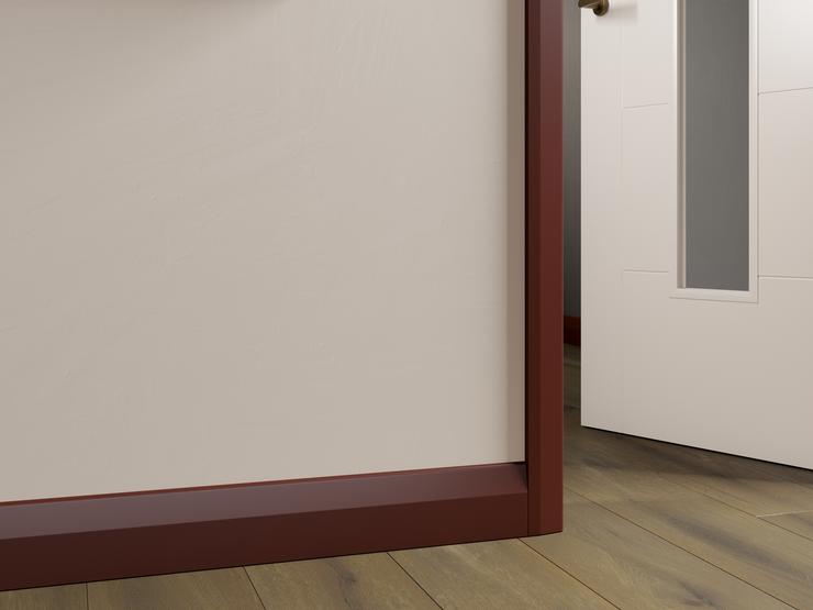 Howdens Chamfered White MDF Skirting Board