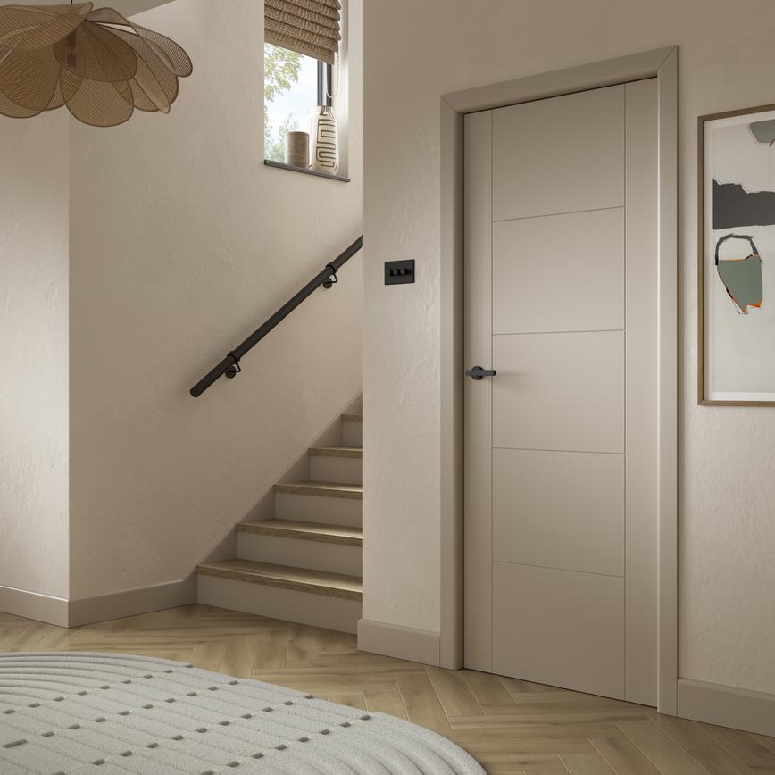 Howdens 2.4m x 70 mm Pencil Round White MDF Architrave