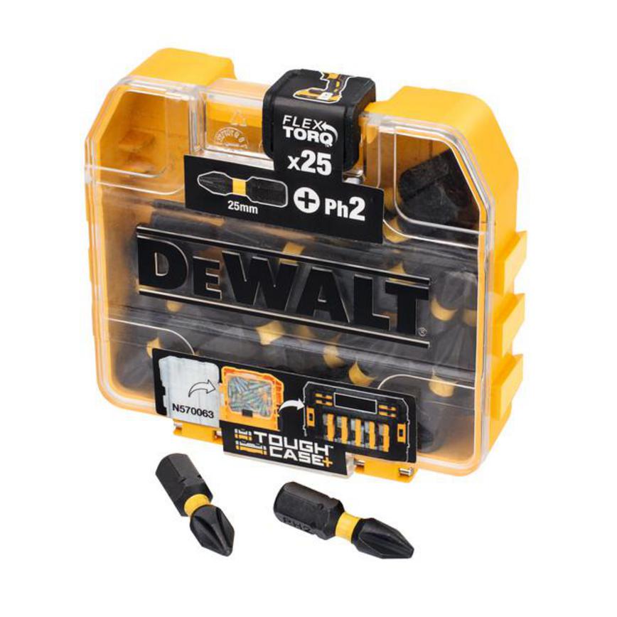 DeWalt Ph2 25mm Imp Torsion TicTac 25pc