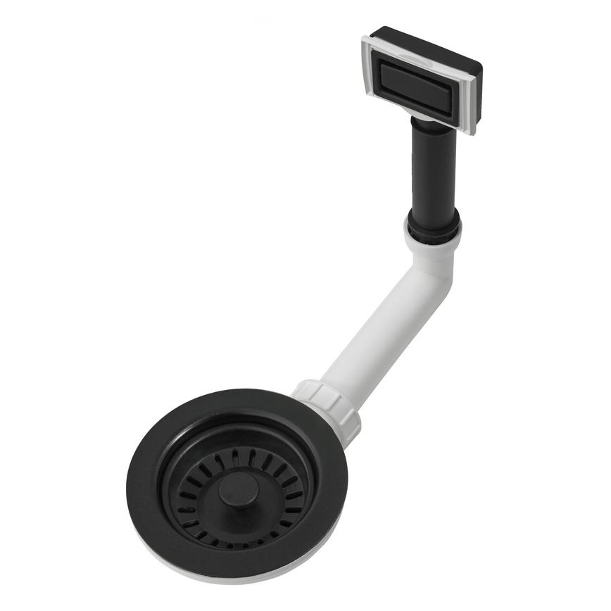 90mm Black Single Bowl Strainer Waste