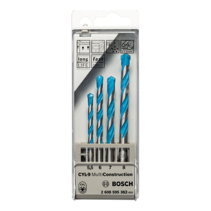 Bosch MP Drill Bit Set 0 5.5-6-7-8