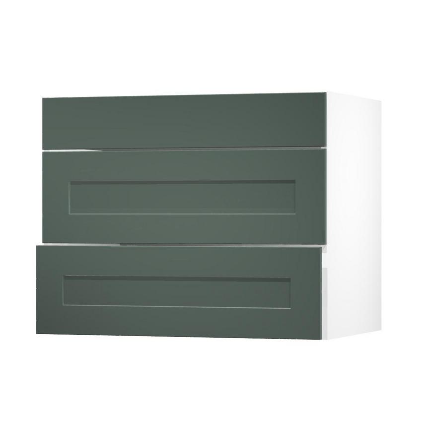 Chelford Fir Green 900 Pan Drawer Door Open