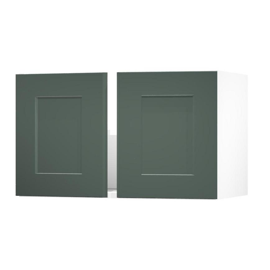 Chelford Fir Green 800 Double Belfast Sink Door Open