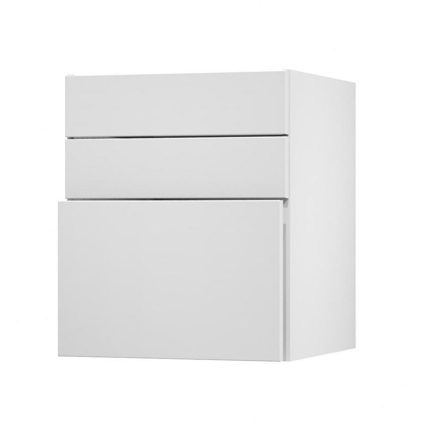 Greenwich Gloss White 600 Hob / Pan Drawer Door Open